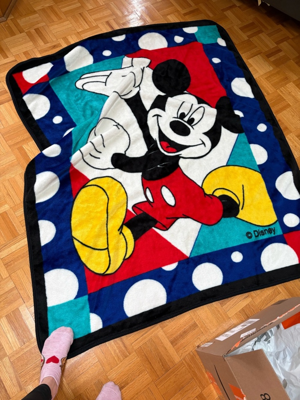 Disney Colorful Mickey Mouse Blanket 50x60 inch
